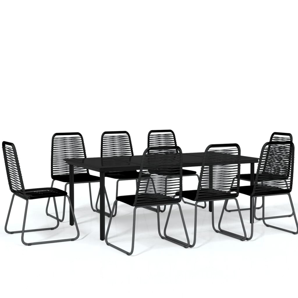 vidaXL Garden Dining Set | Black