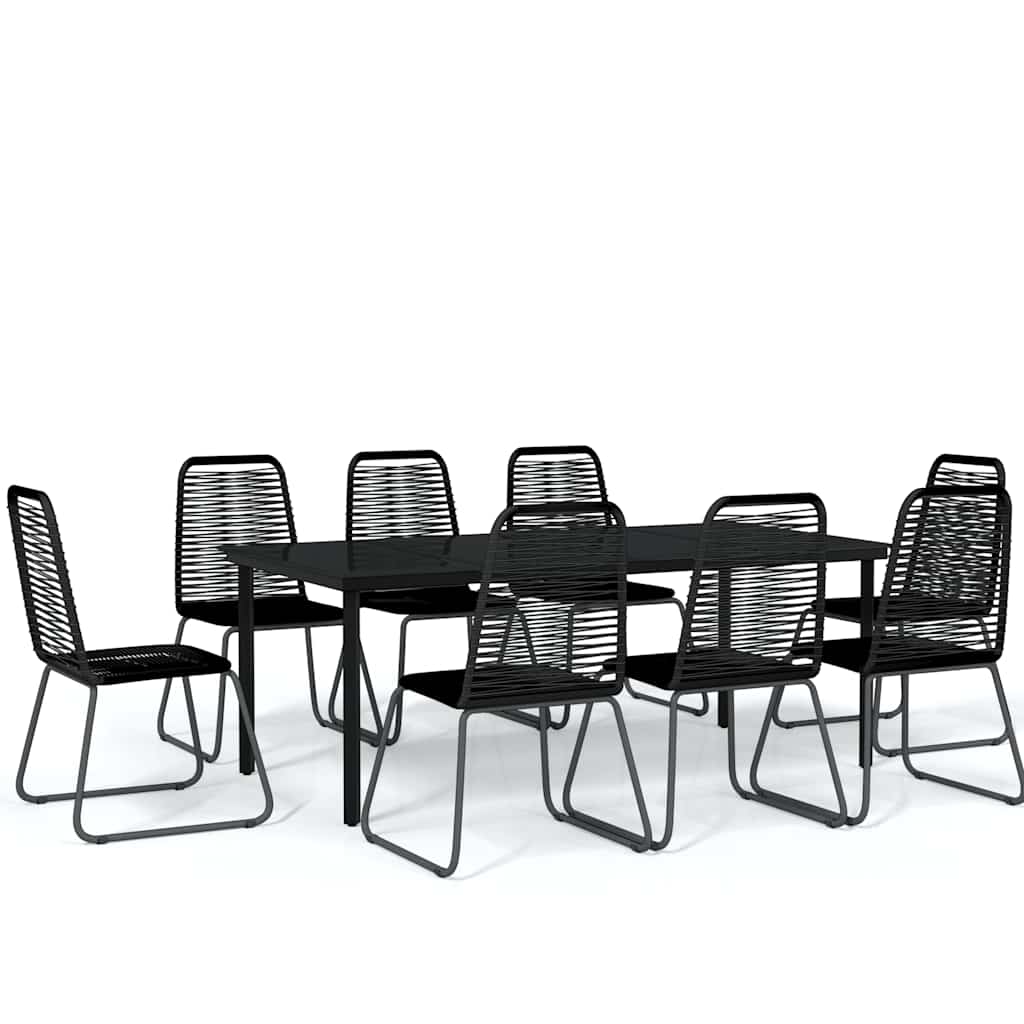 vidaXL Garden Dining Set | Black