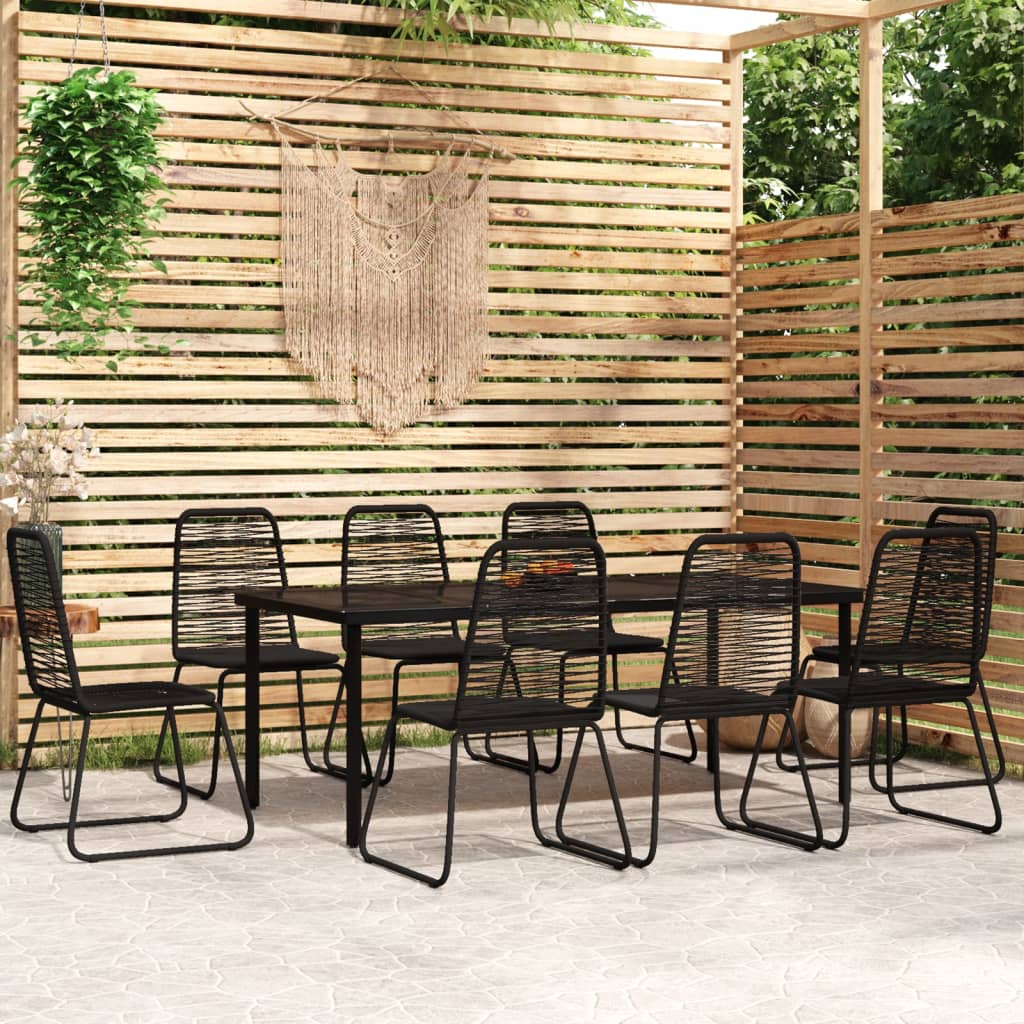 vidaXL Garden Dining Set | Black