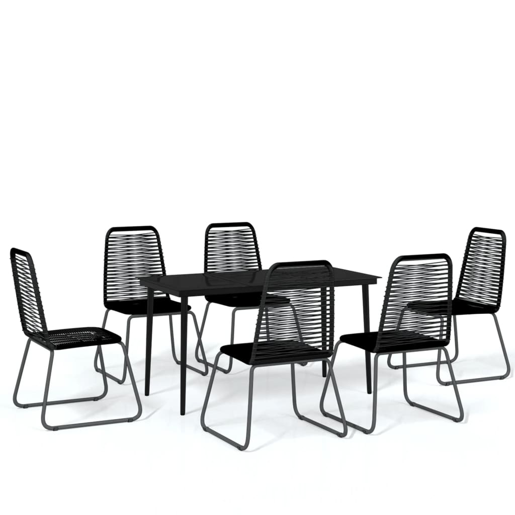 vidaXL Garden Dining Set | Black