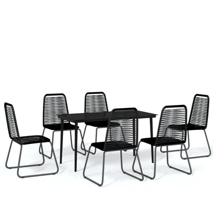 vidaXL Garden Dining Set | Black