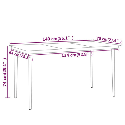 vidaXL Garden Dining Set | Black