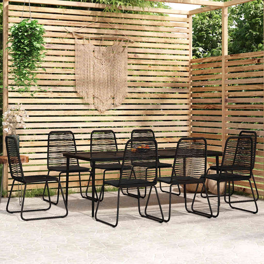 vidaXL Garden Dining Set | Black