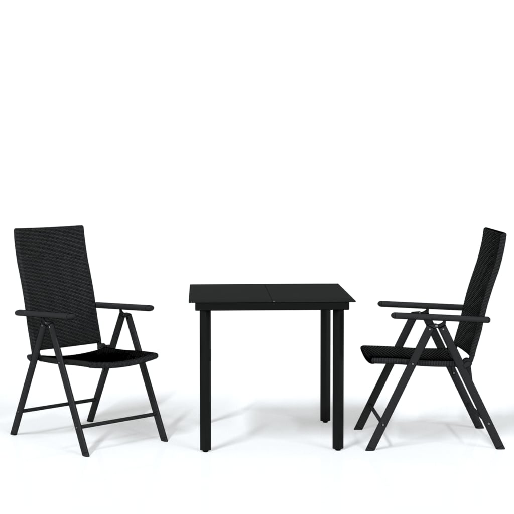 vidaXL Garden Dining Set | Black
