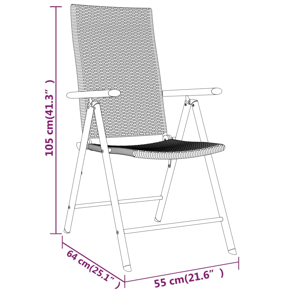 vidaXL Garden Dining Set | Black