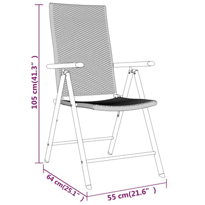vidaXL Garden Dining Set | Black