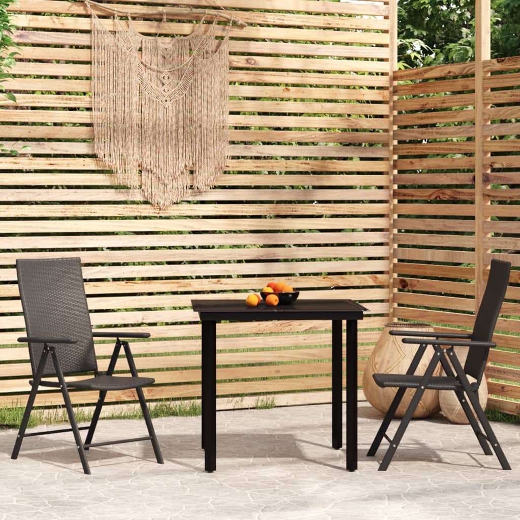 vidaXL Garden Dining Set | Black
