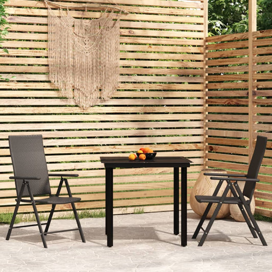 vidaXL Garden Dining Set | Black