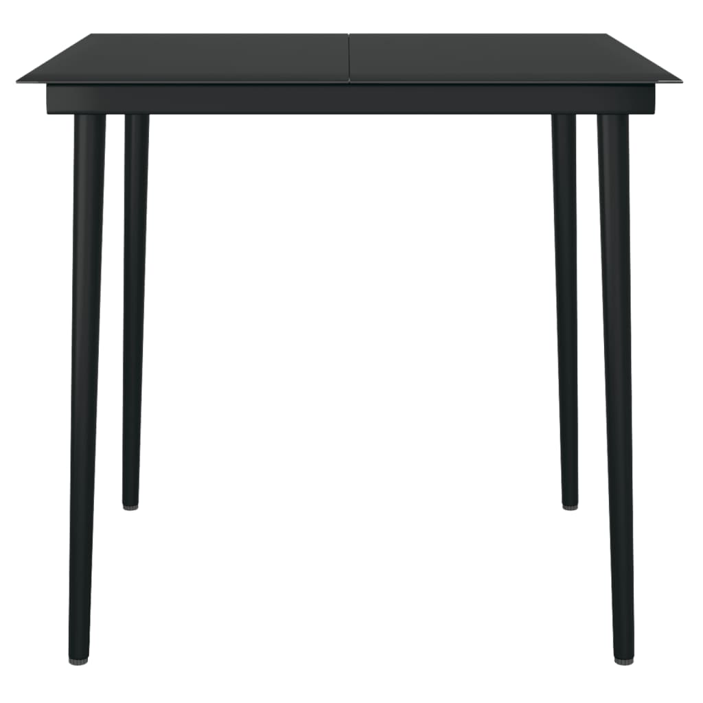 vidaXL 3 Piece Garden Dining Set Black
