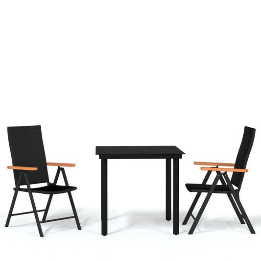 vidaXL Garden Dining Set | Black