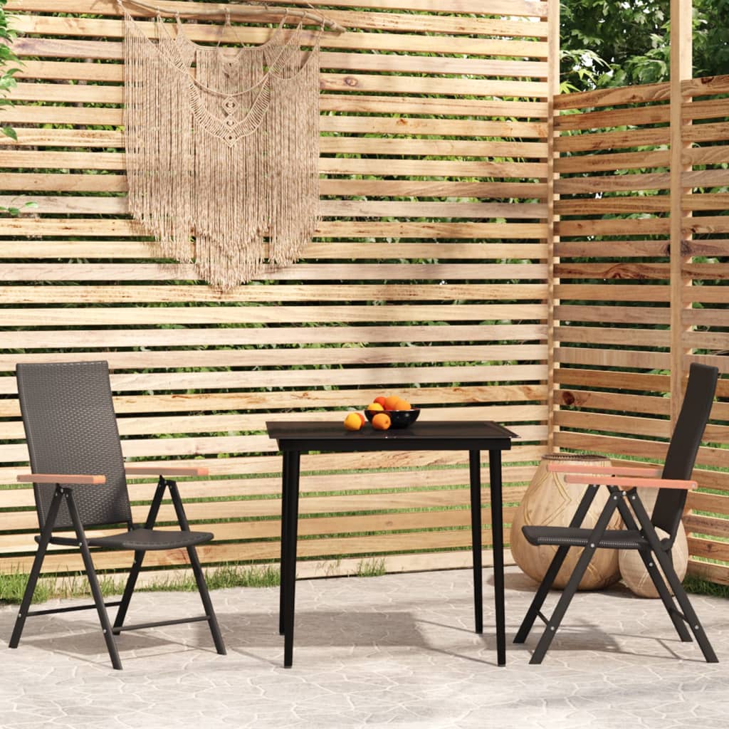 vidaXL Garden Dining Set | Black