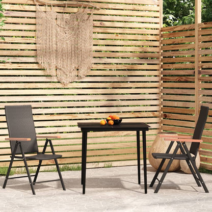 vidaXL Garden Dining Set | Black