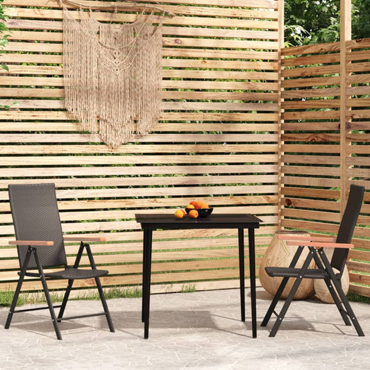 vidaXL Garden Dining Set | Black