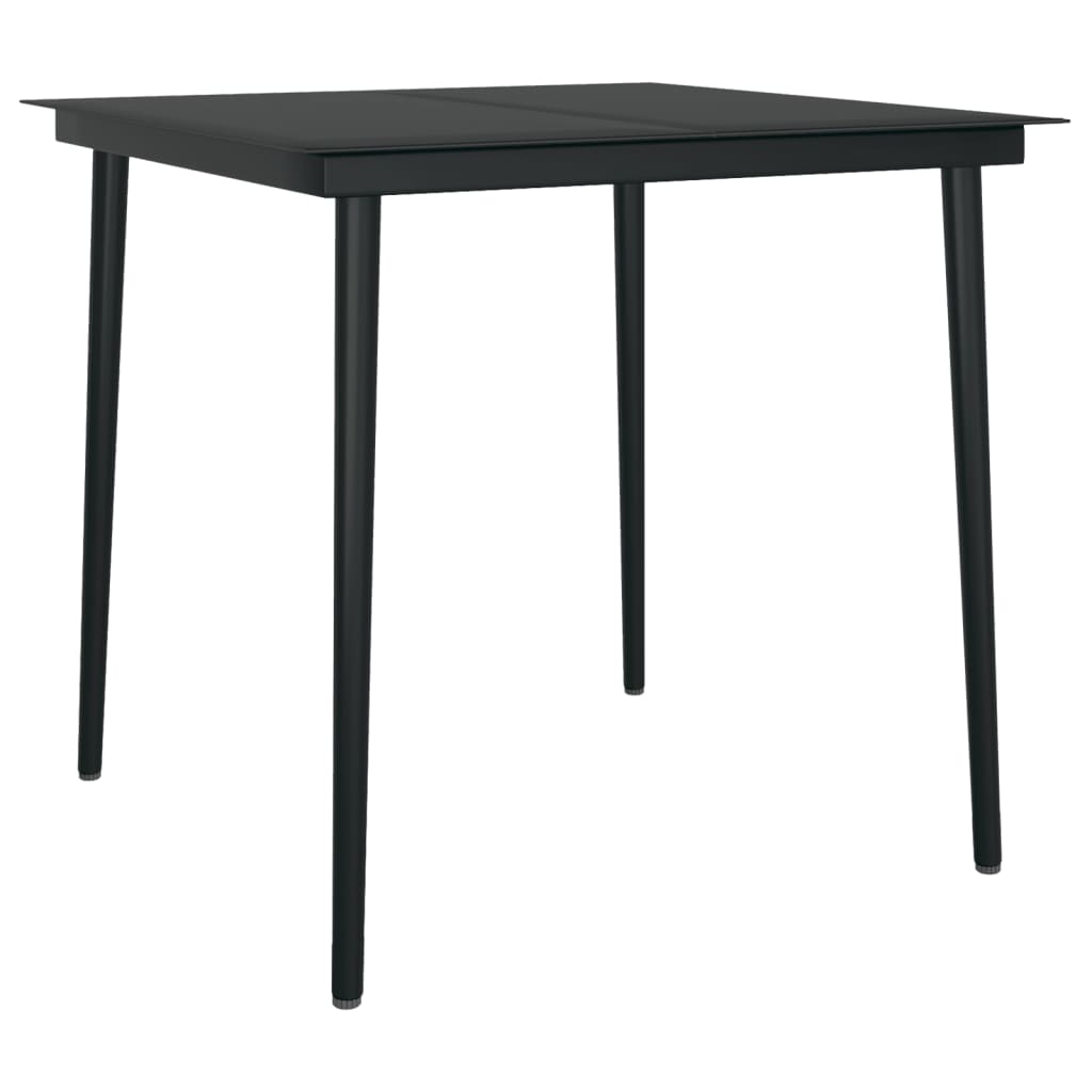 vidaXL Dining Set | Black | Steel | Medium | Durable | Garden Dining Set