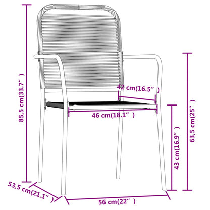 vidaXL Dining Set | Black | Steel | Medium | Durable | Garden Dining Set