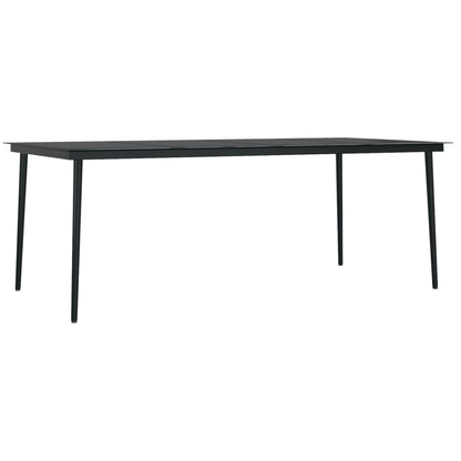 vidaXL Dining Set | Black | Powder-coated steel | Large |  Durable  | Dining Set