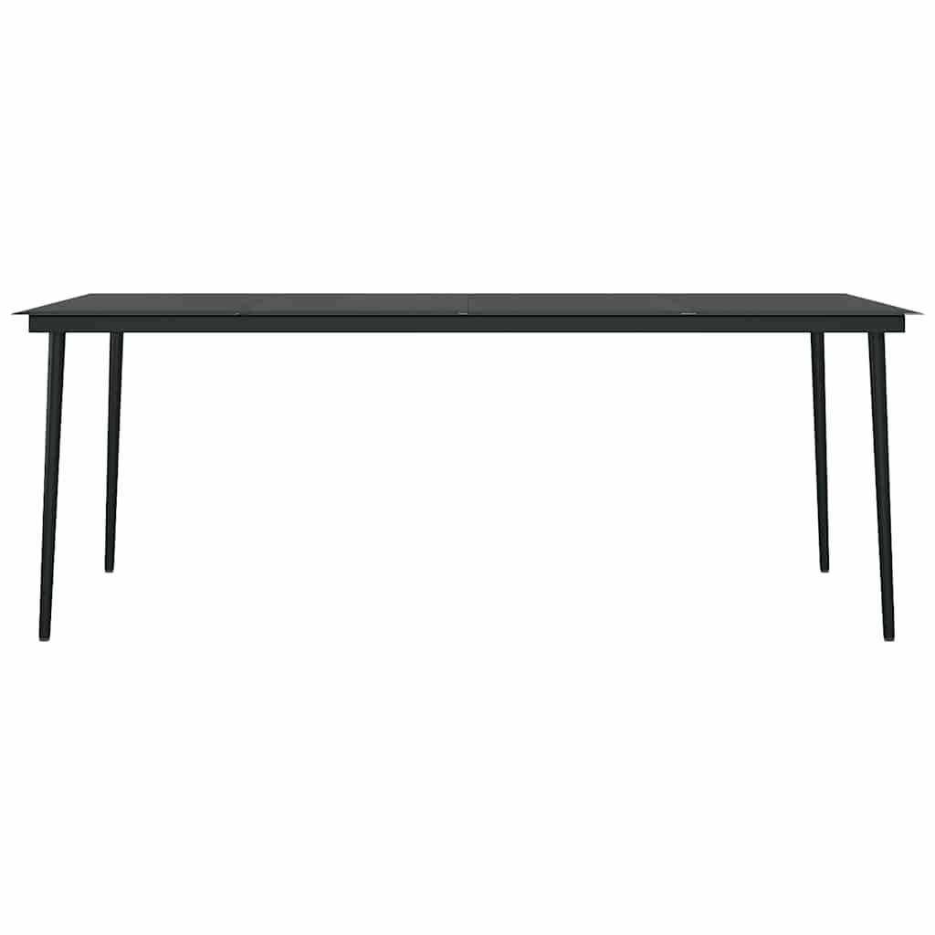 vidaXL 9 Piece Garden Dining Set Black