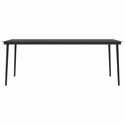 vidaXL 9 Piece Garden Dining Set Black