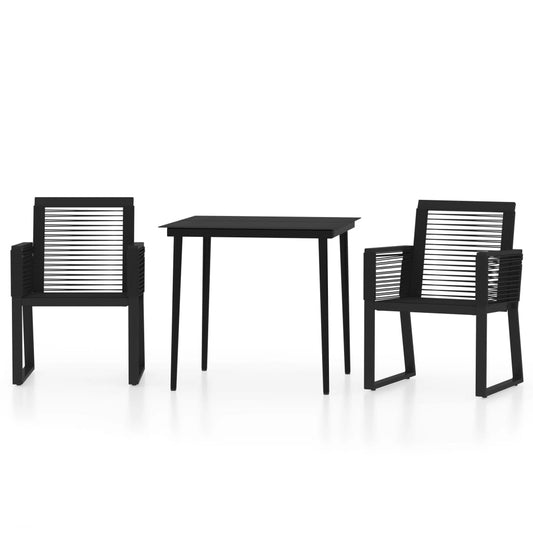 vidaXL Dining Set | Black | Powder-coated steel | Medium