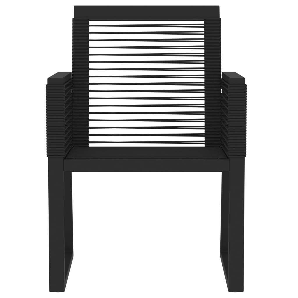 vidaXL Dining Set | Black | Powder-coated steel | Medium