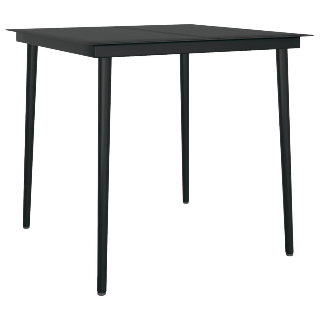 vidaXL Dining Set | Black | Powder-coated steel | Medium