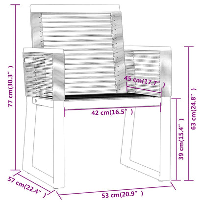 vidaXL 5 Piece Garden Dining Set Black