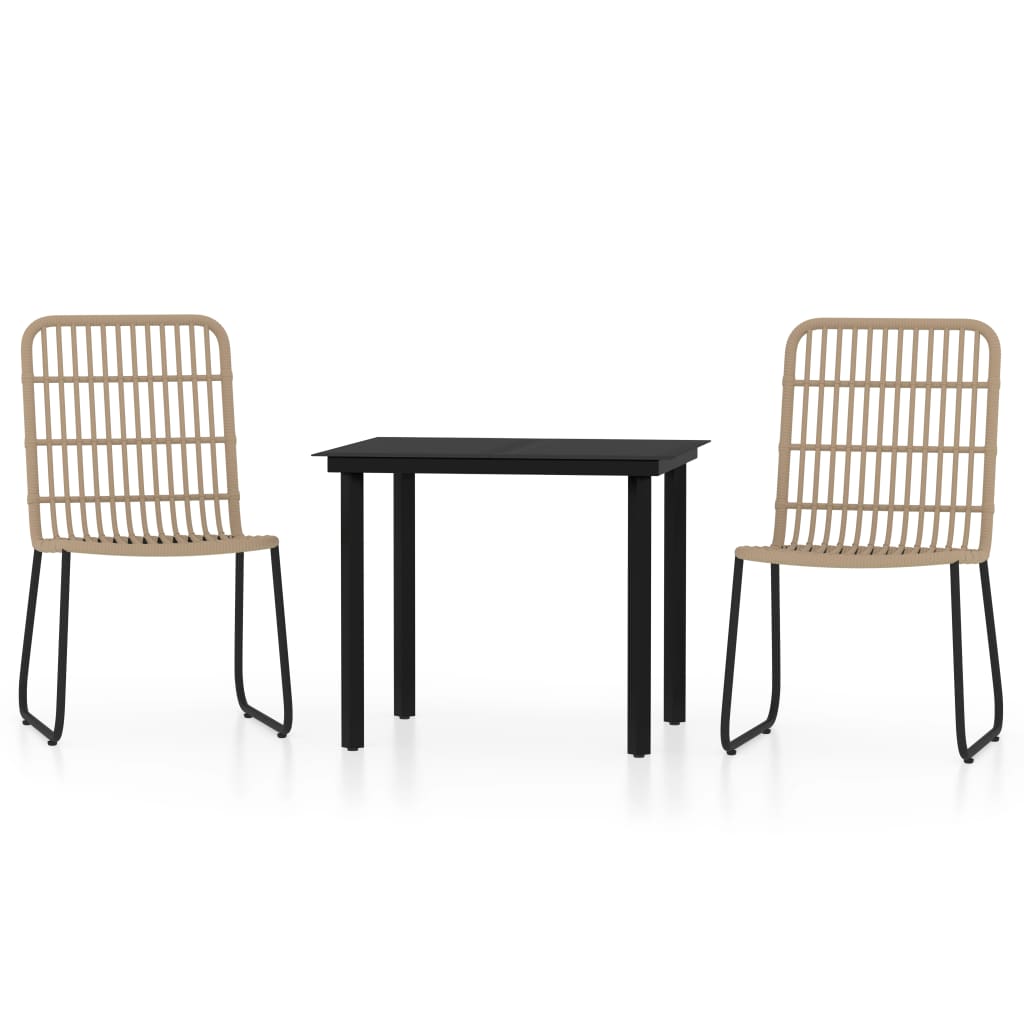 3099161 vidaXL 3 Piece Garden Dining Set Oak (48582+318746)