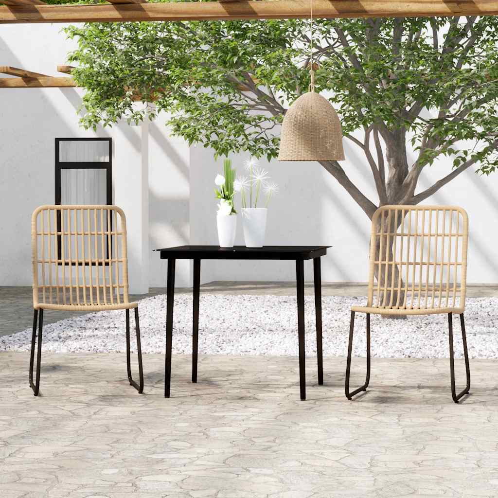 3099173 vidaXL 3 Piece Garden Dining Set Oak (48582+318749)