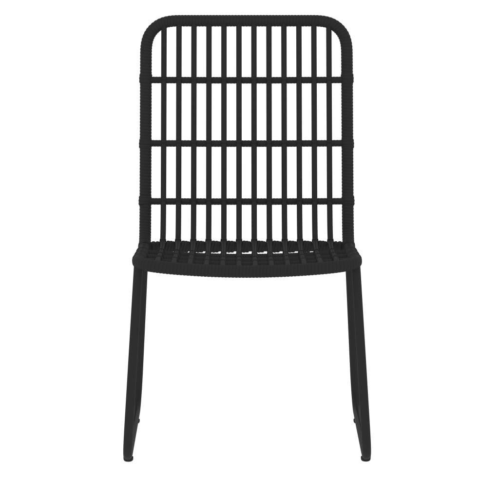 vidaXL Dining Set | Black | Powder-coated Steel | Medium | Lightweight