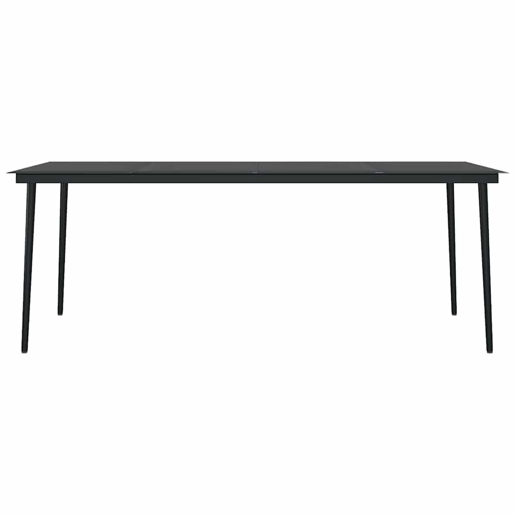 vidaXL 9 Piece Garden Dining Set Black