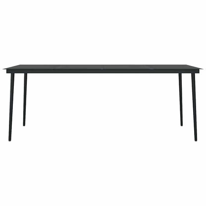 vidaXL 9 Piece Garden Dining Set Black