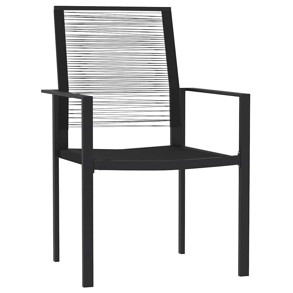 vidaXL 3 Piece Garden Dining Set Black