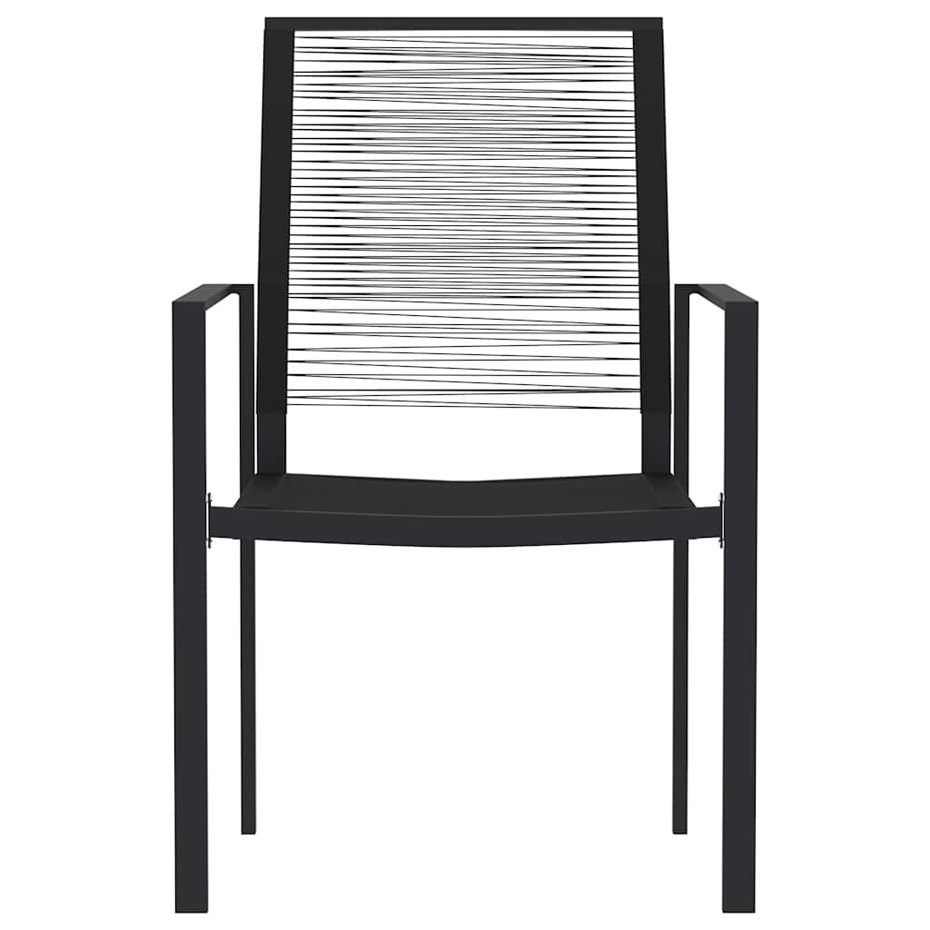 vidaXL 3 Piece Garden Dining Set Black