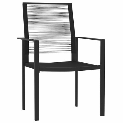 vidaXL 7 Piece Garden Dining Set Black