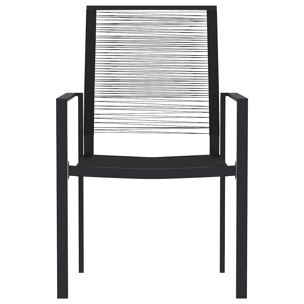 vidaXL 7 Piece Garden Dining Set Black