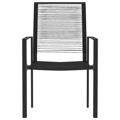 vidaXL 7 Piece Garden Dining Set Black