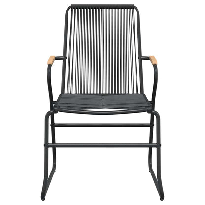 vidaXL 3 Piece Garden Dining Set Black PVC Rattan