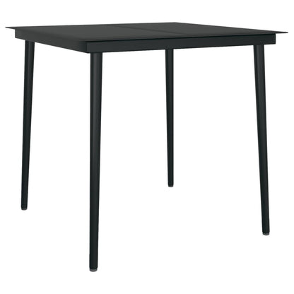vidaXL 3 Piece Garden Dining Set Black PVC Rattan