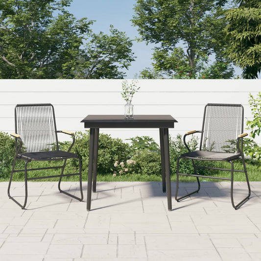 vidaXL Garden Dining Set | Black