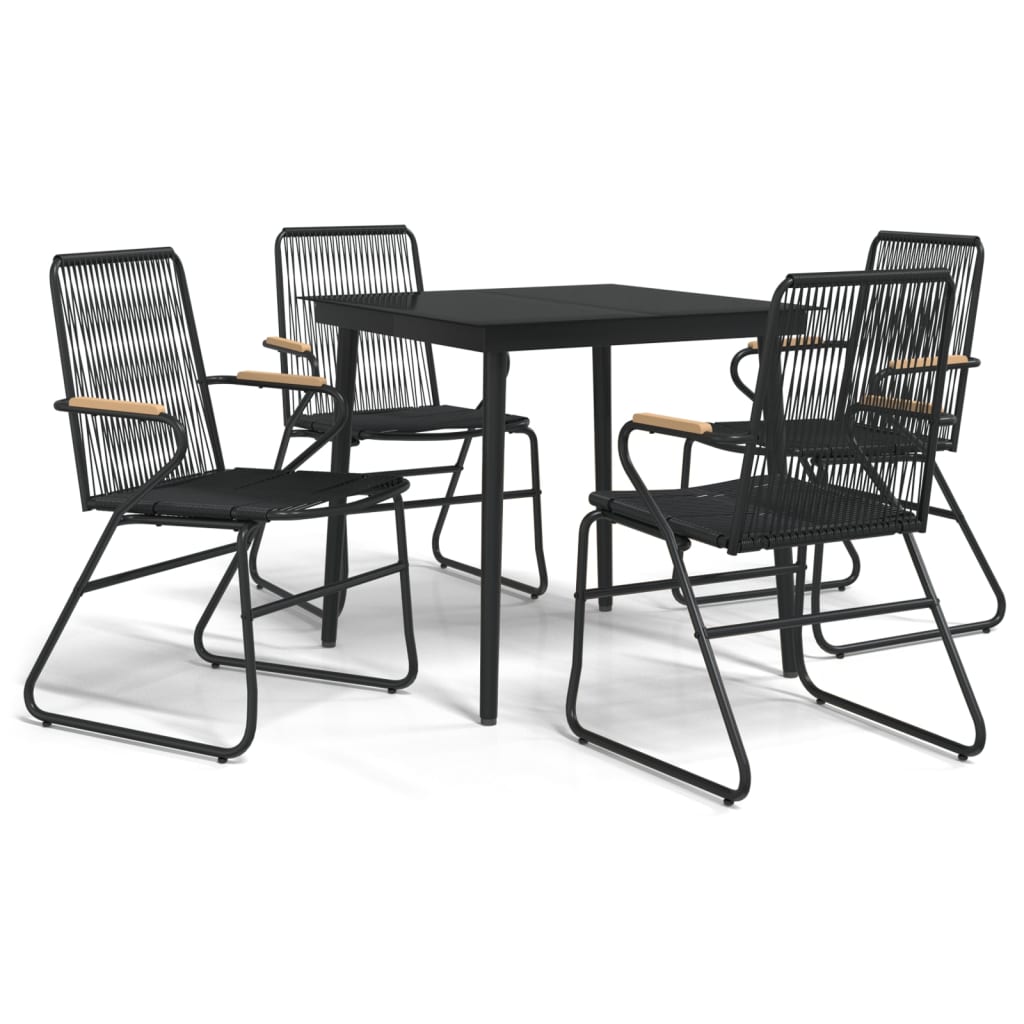 vidaXL Garden Dining Set | Black