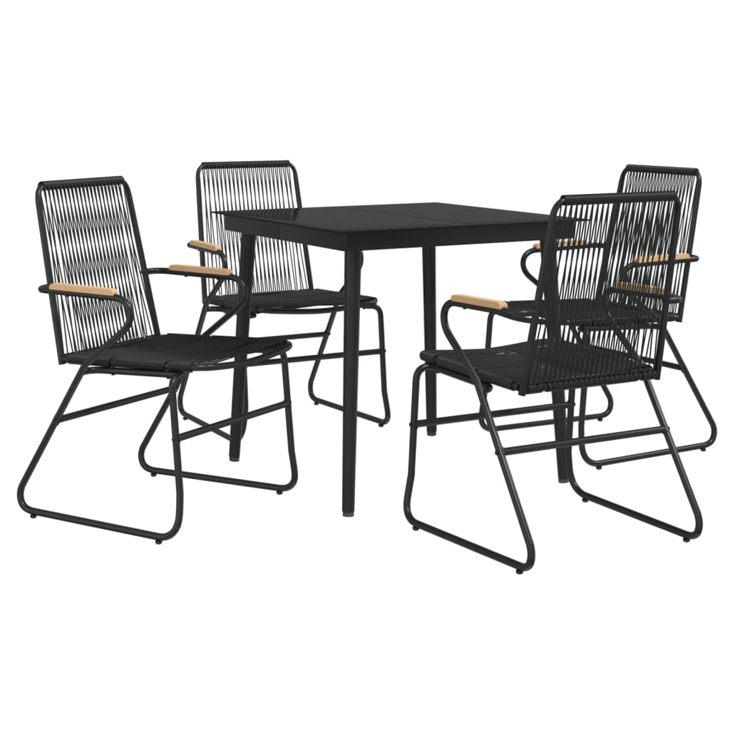 vidaXL Garden Dining Set | Black