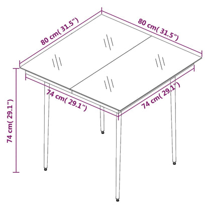 vidaXL Garden Dining Set | Black