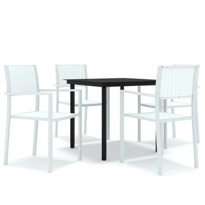 vidaXL 5 Piece Garden Dining Set White