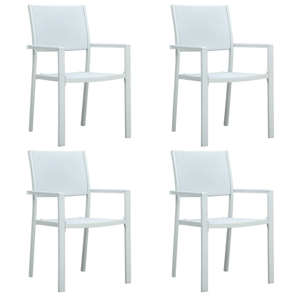 vidaXL 5 Piece Garden Dining Set White