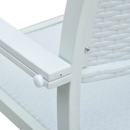 vidaXL 5 Piece Garden Dining Set White
