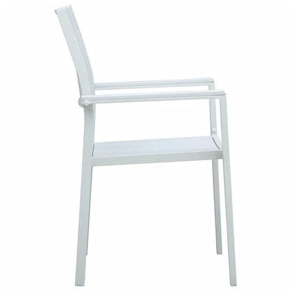 vidaXL 5 Piece Garden Dining Set White