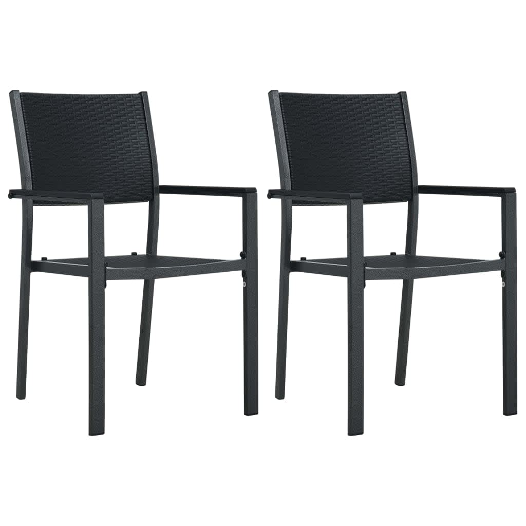 vidaXL Garden Dining Set | Black | Powder-Coated Steel | Standard | Durable