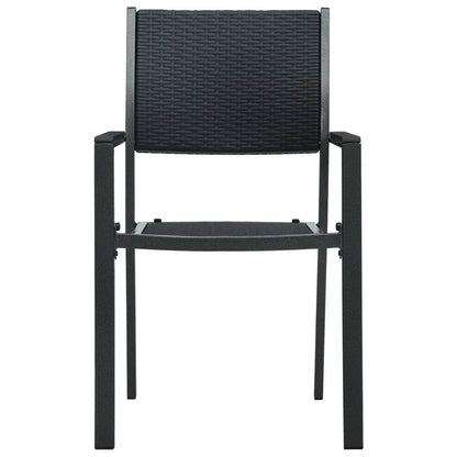 vidaXL 9 Piece Garden Dining Set Black