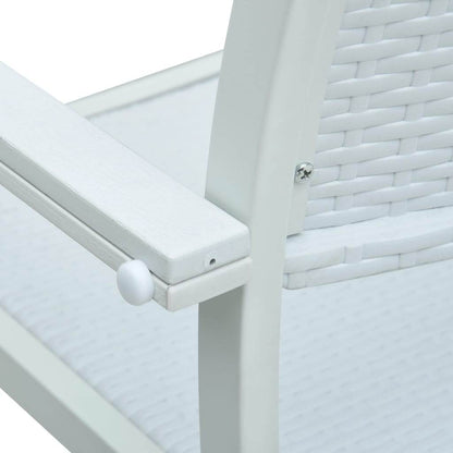 vidaXL 5 Piece Garden Dining Set White