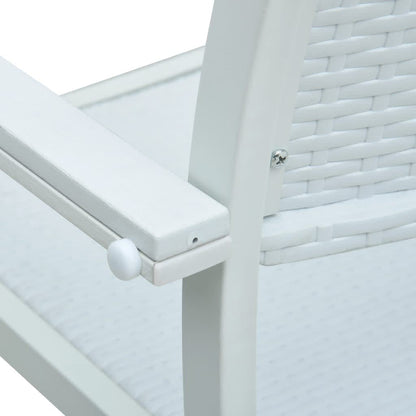 vidaXL 9 Piece Garden Dining Set White
